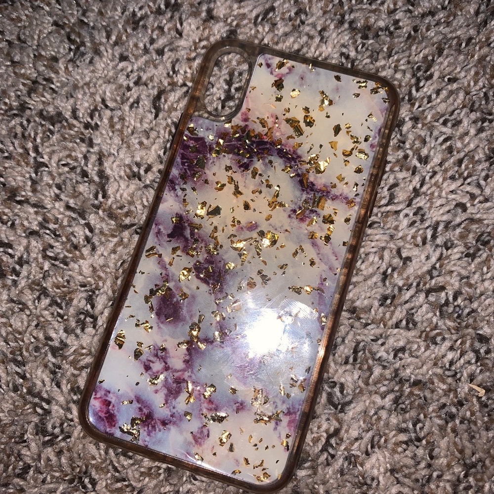 I PHONE XS MAX MARBLE SPARKLE CASE